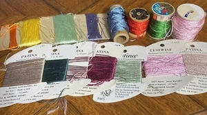 15 ASSORTED COLORS of RAYON NEEDLEPOINT EMBROIDERY Yarn Threads - Picture 1 of 6