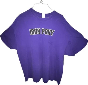 Motorcycle Iron Pony Motorsports Motocross Racing Shirt Two Sided Purple 2XL - Picture 1 of 6