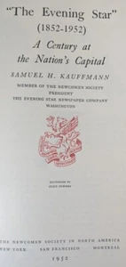 1952 Newcomen Society Address The Washington Evening Star Centennial 1852-1952 - Picture 1 of 5