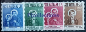 N591- VATICAN CITY 1957 SAN DOMENICO SAVIO FULL SET 4 STAMPS MNH - Picture 1 of 1
