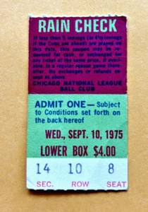Keith Hernandez HR #2 Home Run 1975 9/10/75 Cubs Cardinals Ticket Stub 5031 Fans - Picture 1 of 2