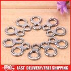 10pcs Fishing Butterfly Jigging Stainless Steel Figure 8 Solid Ring Assist