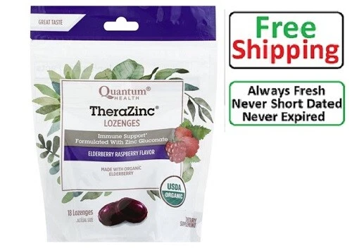 Quantum Health Saúco/Frambuesa TheraZinc 18 Pastillas Apoyo Inmunológico (1 Paquete) Foto 1 de 1