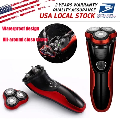 Electric Shaver Mens Razor Rotary Waterproof Pop-Up Trimmer Wet Dry Cordless US - Image 1 of 4