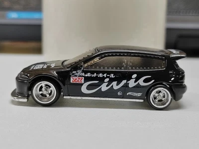 Hot Wheels 2026 Super Treasure Hunt Proto Test Colore Nero-Honda Civic Custom-RR - Immagine 1 di 4