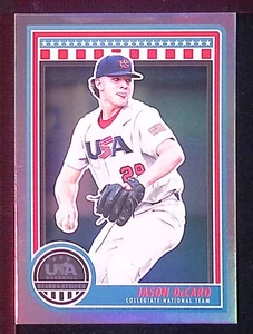 Jason DeCaro 2025 Panini Stars and Stripes USA Baseball Foil #89 - Foto 1 di 2