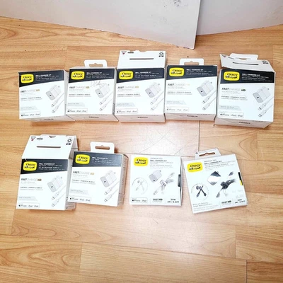 *STORE RETURNS* LOT 9 MIXED OTTERBOX WALL CHARGER CHARGING KIT USB-C IPHONE IPAD - Image 1 of 4