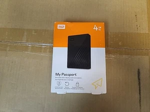 Brand New - WD 4TB My Passport Portable External Hard Drive WDBPKJ0040BBK-WEWM - Picture 1 of 6