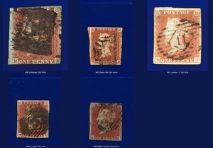 1841 SG8 1d rotbraune Stellungen MB-MK gut gebraucht Auswahl 5 kbir - Bild 1 von 10