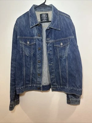 Chaqueta de mezclilla azul oscuro pesada Monte Carlo Polo & Jockey Club para mujer talla XL Foto 1 de 4