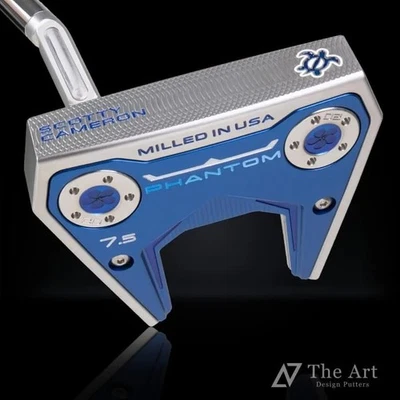 SCOTTY CAMERON Phantom 7.5 Lucky Honu M+ Blue Anodized Lefty 34inch - Image 1 of 4