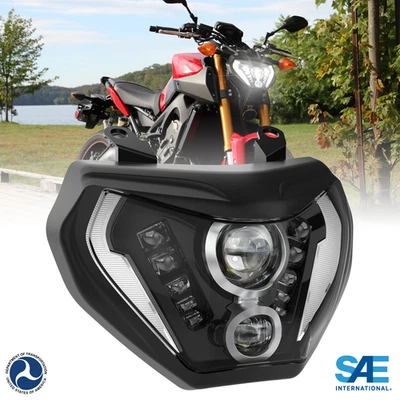 For Yamaha MT07 2019 / FZ-09 MT-09 2014 2015 2016 LED Headlight DRL Assembly - Image 1 of 4