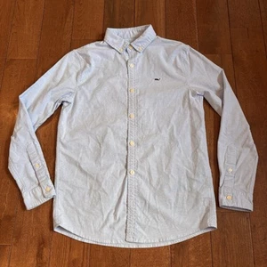 Boys Vineyard Vines Button Down Shirt Light Blue Cotton Spandex sz L (16) - Picture 1 of 7