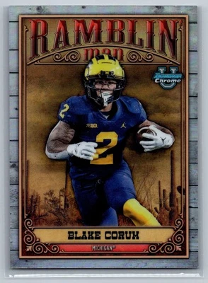2023 Bowman University Chrome #RM-8 Blake Corum Ramblin' Man - Image 1 of 2