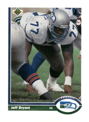 1991 Upper Deck #338 Jeff Bryant Seattle Seahawks Football Card - Image 1 of 2