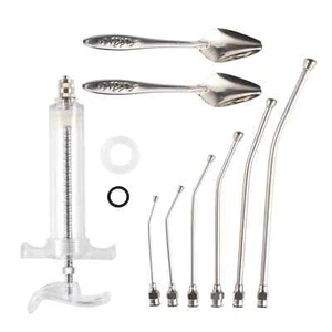 20/50ml Feeding Syringe Kit Baby Bird Curved Tubes Parrot Pigeon Fledgling Metal - Picture 1 of 26