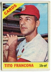 1966 Topps #163 Tito Francona Cardenales de San Luis - Imagen 1 de 2