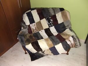 Luxury Multicolor Astrakhan Fur Throw Real Fur Blanket - Bedspread