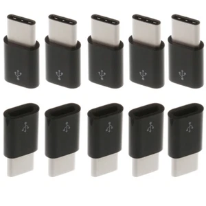 10pcs Micro USB to USB3.1 Type C Adapter Converter For Samsung Huawei LG Google - Picture 1 of 7
