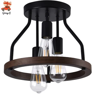 Retro Ceiling Light Farmhouse Hanging Lighting Bedrooms Pendant Lamp Chandelier - Picture 1 of 11