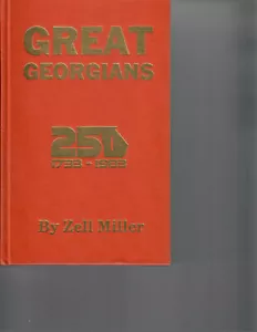 ZELL MILLER, Great Georgians 1733-1983 HARDBACK SIGNED - Foto 1 di 2