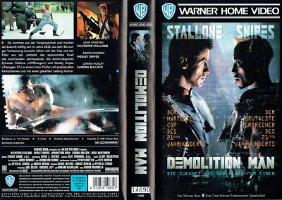 (VHS)  Videokassette - Demolition Man - Sylvester Stallone,  Wesley Snipes - Bild 1 von 2