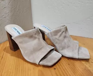 Steve Madden tacchi/blocco da donna marrone chiaro in pelle scamosciata taglia 7 nuovi - Foto 1 di 7