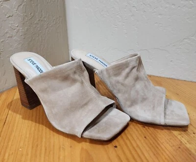 Steve Madden Tan Leather/Suede Women's Heels/Block Size 7 New — 第 1/4 张图片