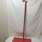  Solid  Brass Handled Walking Stick   And New  Copper Tip 88 Cm 