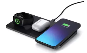 SATECHI Trio Wireless Charger With Magnetic Pad For iPhone Watch And AirPods - Picture 1 of 11