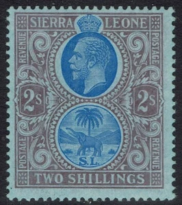 SIERRA LEONE 1912 KGV ELEFANT 2/- WMK MULTI CROWN CA - Bild 1 von 2