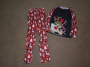 WEIHNACHTSPYJAMA PJ UNISEX HERREN DAMEN GRÖSSE MITTEL RENTIER KARIERT - Bild 1 von 3
