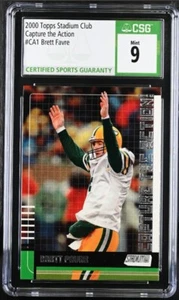 2000 Topps Stadium Club Capture The Action #CA1 Brett Favre CSG CGC Graded (9) - Picture 1 of 2