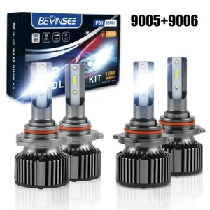 HB3 HB4 LED Headlight Bulbs Hi Low Beam For Jeep fit Grand Cherokee MK II WJ WG - Picture 1 of 10