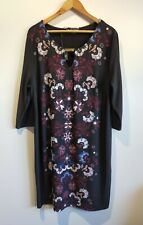 Basque NEW Black Shift Dress Antique Print Size 16 BNWT RRP $129.95