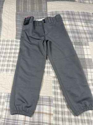 New With Tag Mizuno Girls Belted Softball Pants Size Small Performance Gray - Image 1 of 4