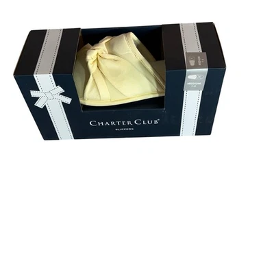 Zapatillas retorcidas sin cordones Charter Club para mujer, crema piña MED NUEVAS CON ETIQUETAS Foto 1 de 2