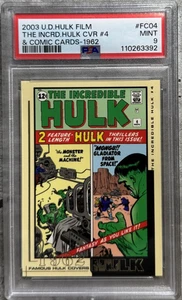 2003 U.D. Hulk Film The Incredible Hulk CVR #4 & Comic Cards 1962 #FC04 PSA 9 - Picture 1 of 4