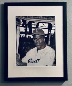 Foto brillante de los Brooklyn Dodgers Jackie Robinson 8x10 HOF MLB - Imagen 1 de 4