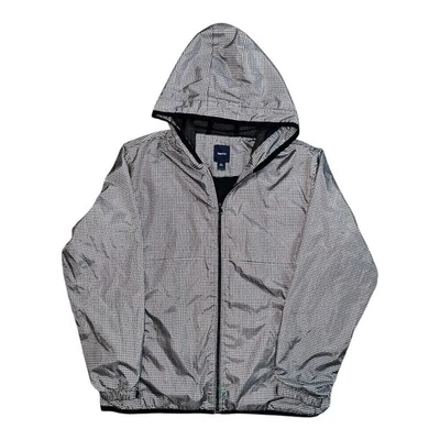 GAP Kids Y2K 2010 Houndstooth 图案雨衣-尺寸-XL 14/16 — 第 1/4 张图片