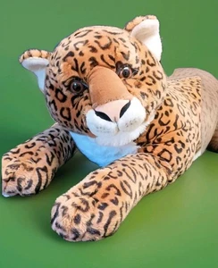 Jumbo 36" Floppy Plush Leopard Cheetah Jaguar Realistic Big Cat People Pals  - Picture 1 of 12