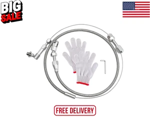 Kit de cable de acelerador universal de 24" trenzado de acero inoxidable con... - Imagen 1 de 9