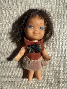 Vintage LIDDLE KIDDLE Hong Kong Clone Doll w/ Red Dress, Blue Eyes 2.5” (5) - Picture 1 of 6