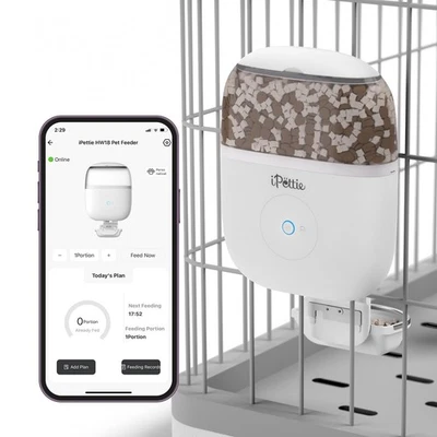 Alimentador de jaula colgante WiFi inteligente para conejos, gatos, perros y hámsters - Perfecto para... Foto 1 de 4