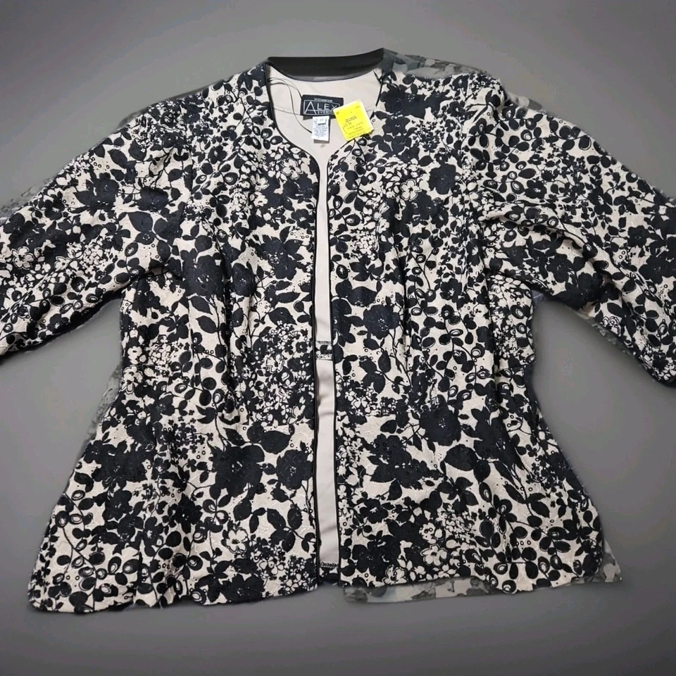 Alex Evenings Mujer Chaqueta Transparente 3X Bordada Formal Elegante Madre de Novia Foto 1 de 1