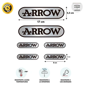 STAR SAM ® KIT Pegatinas ARROW Tubo Escape Aluminio 6 Uds Temperatura +180 º