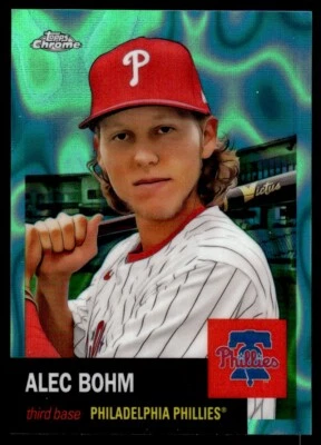 2022 Topps Chrome Platinum Aqua Lava Alec Bohm 091/299 Philadelphia Phillies - Image 1 of 2