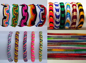Lot of 100 Peruvian friendship bracelets. Four styles. Assorted Colors. Handmade