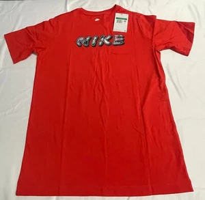 NIKE TIE-DYE RED TEE KIDS GRADE-SCHOOL XL DV0064 634 - Picture 1 of 7
