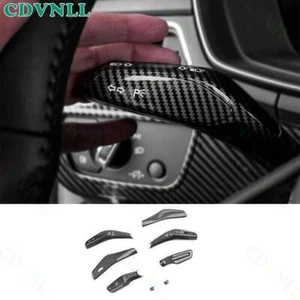 For Audi A4 A5 S4 S5 2017-2023 Carbon Fiber Rain Wiper Turn Signal Lever Cover - Picture 1 of 8
